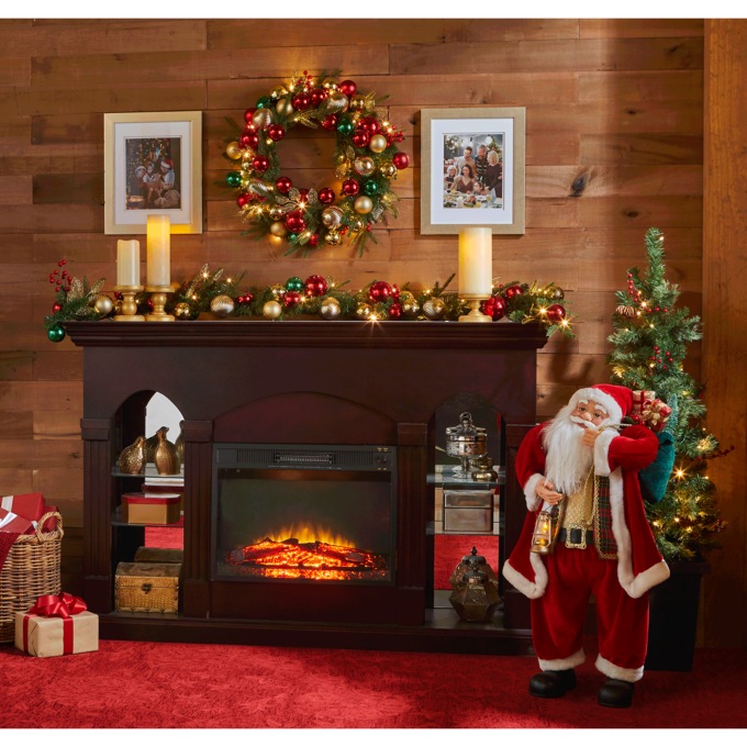 Lit Classic Ornament Garland and Wreath, , large