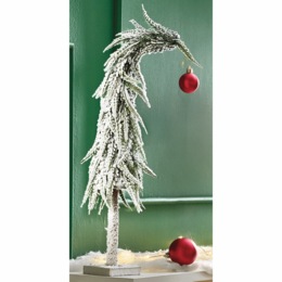 Bent-Top Snowy Evergreen Tree, , large
