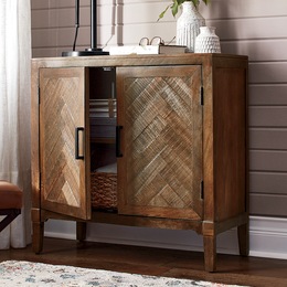 Wooden Chevron Cabinet, , large