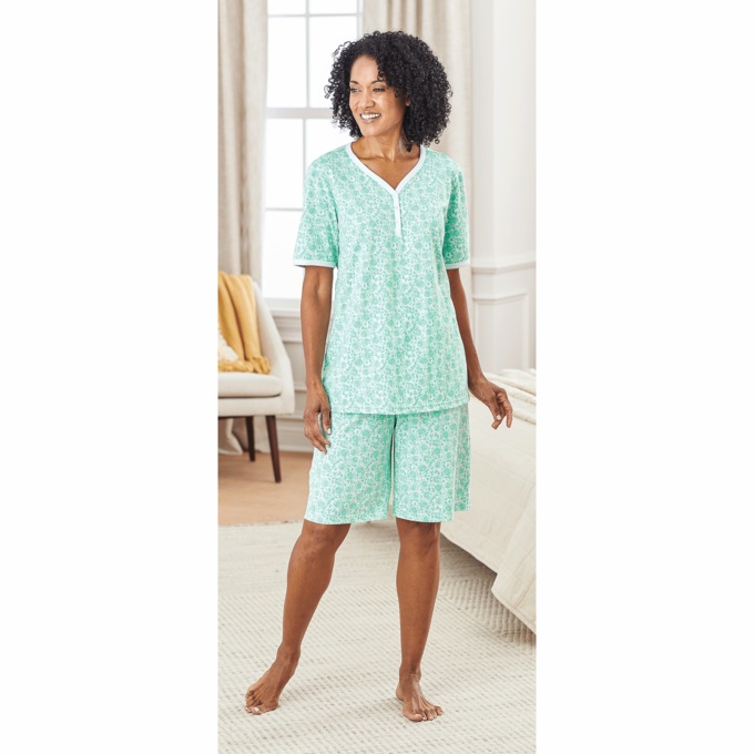 Print Shorty Pajama, , large