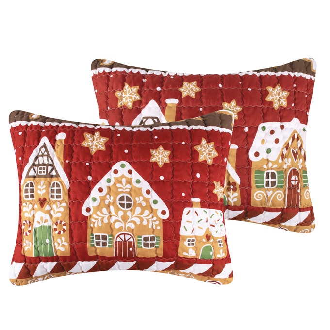 Gingerbread Lane Reversible 3-Piece Quilt Set, , large