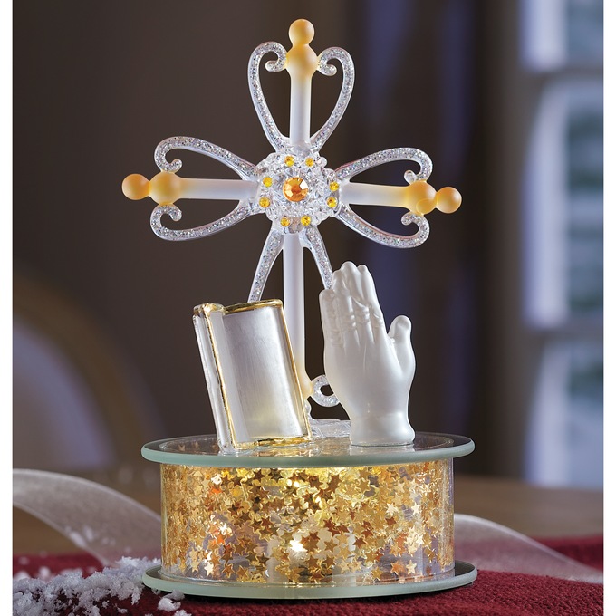 Lit Glass Religious Décor, , large