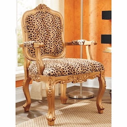 Leopard Carved Chair, , large