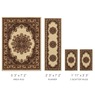 4-Piece Plush Floral Kirman Rug Set with Runner and Mats, , large