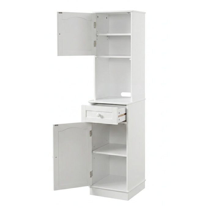 Melissa Tall Storage Pantry, White, large