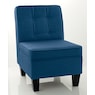 Tufted Parker Slipper Chair, Navy, large