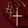 Cross Pendant and Earring Set, , large