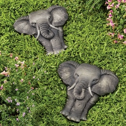 Set of 2 Elephant Stepping Stones, , large