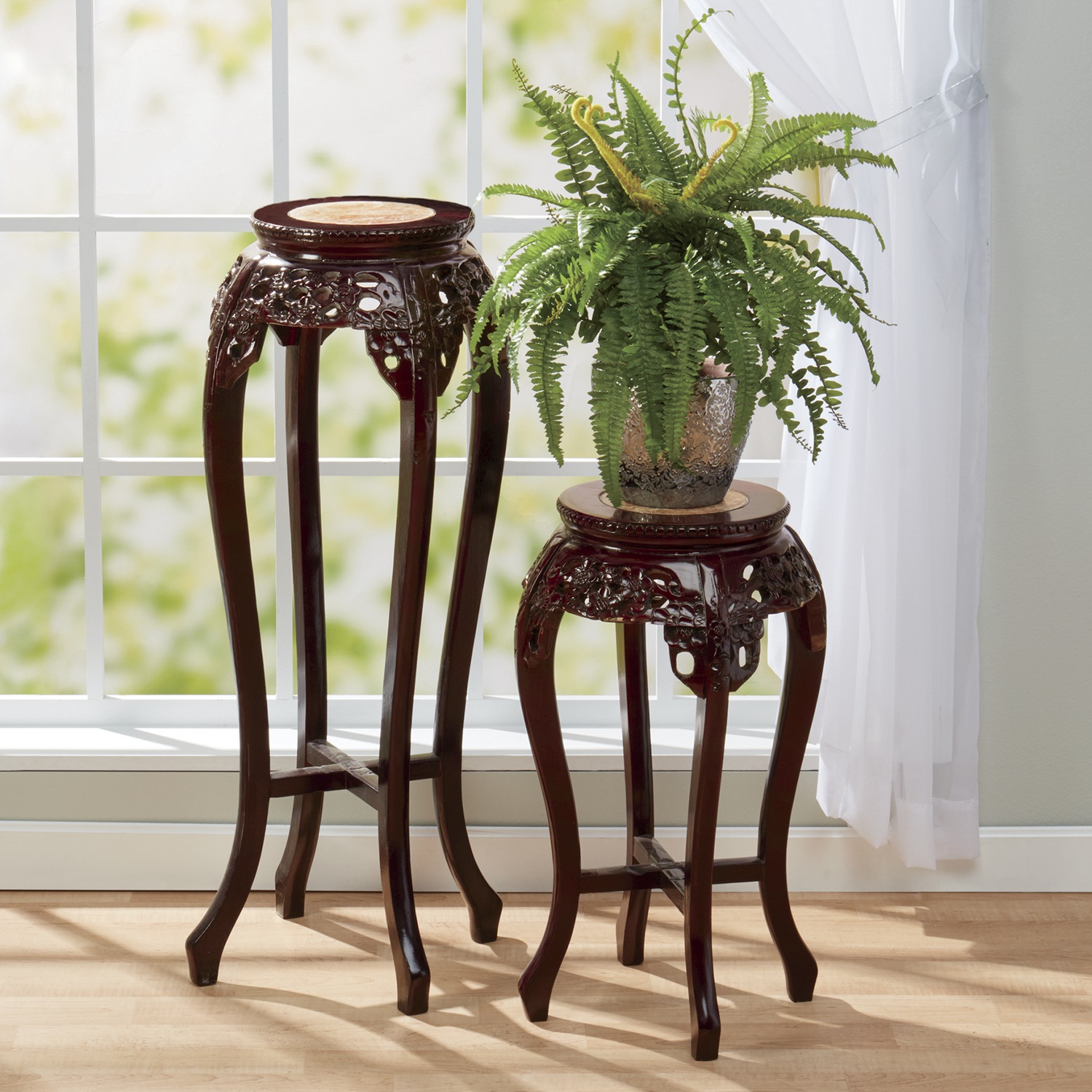 HandCarved Genuine Marble Plant Stands Montgomery Ward