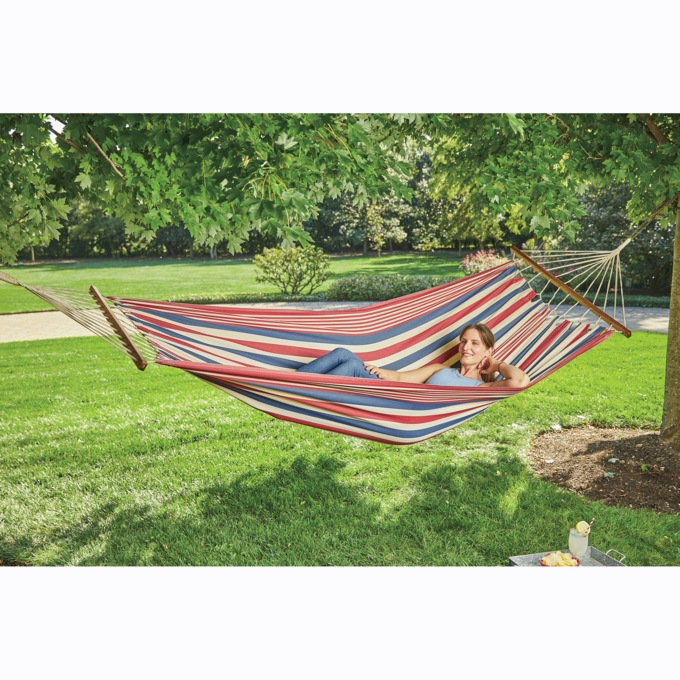 Jefferson Hammock, Red and Blue Stripe, large