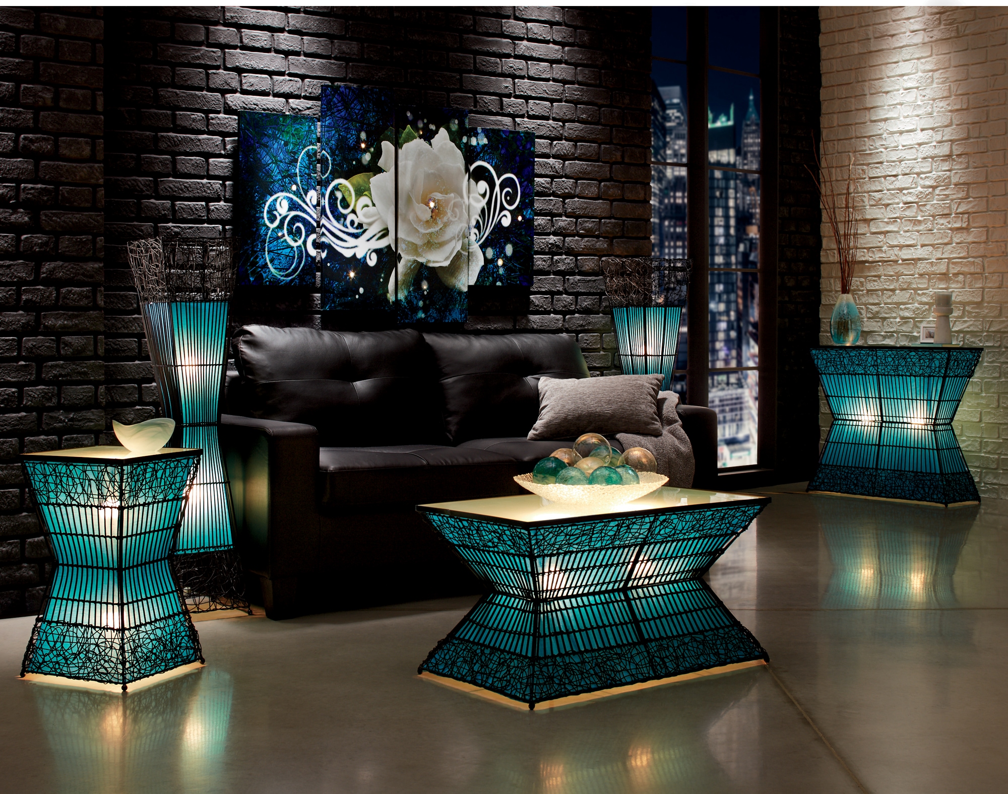 lighted end tables