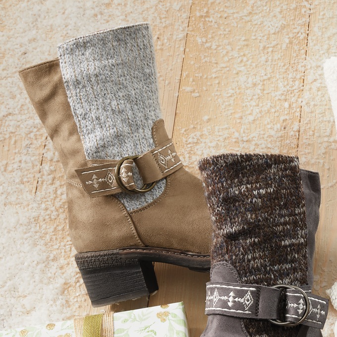 MUK LUKS Arya Alice Boot, Stone, large