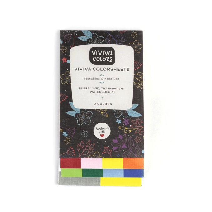 Viviva Colorsheets Metallic Watercolors 10-Color Set, , large