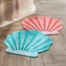 Seashell-Shaped Bath Mat, , large
