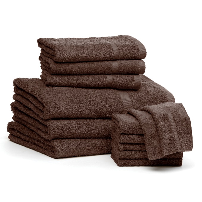 Serene Cotton Terry Bath Towel Set, 12 Pieces, , large