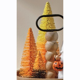 Set of 3 Halloween Bottlebrush Trees, , large