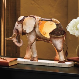 Capiz Elephant Lamp, , large