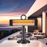Optimus Indoor/Outdoor Infrared Tower Heater, Black, large