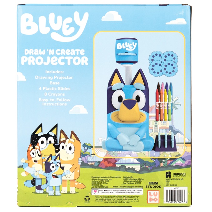 Bluey Draw 'N Create Projector, Blue, large