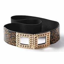 Leopard-Print Belt, , large