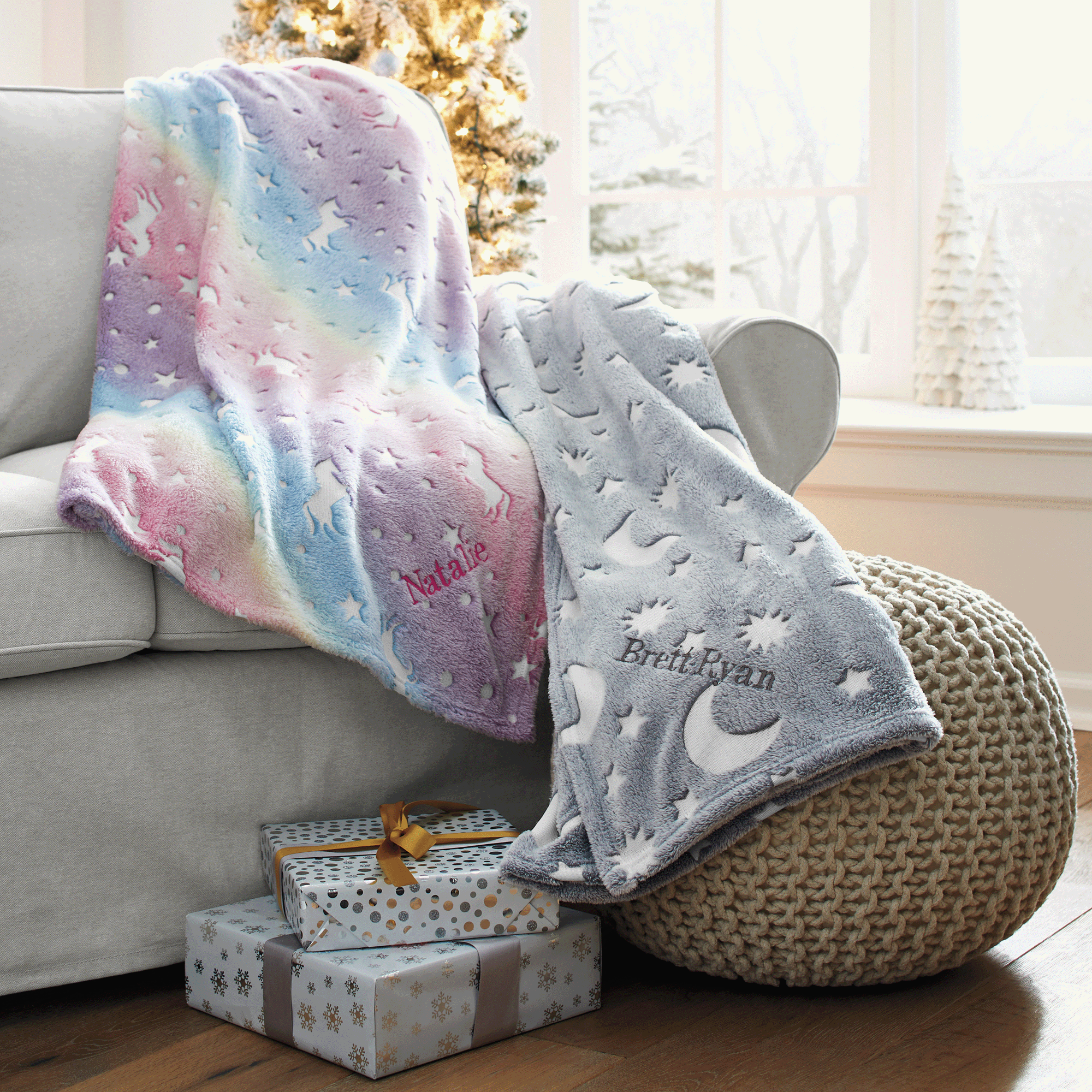 Kids' Glow-in-the-Dark Throw, , large