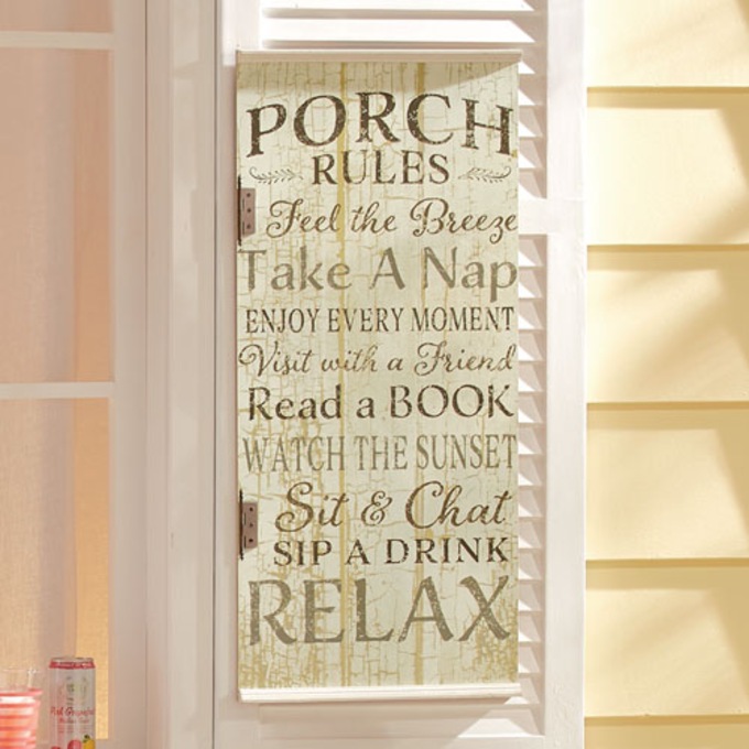 Porch Rules Sign, , large