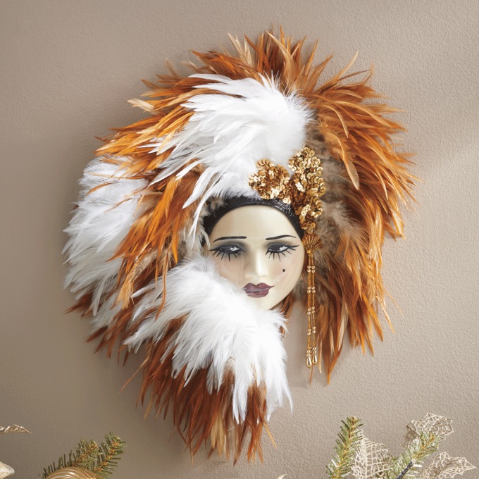 Golden Gracie Wall Mask, Multi, large