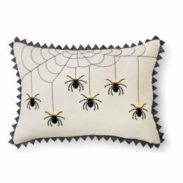 LED Spider Decorative Accent Pillow, , large