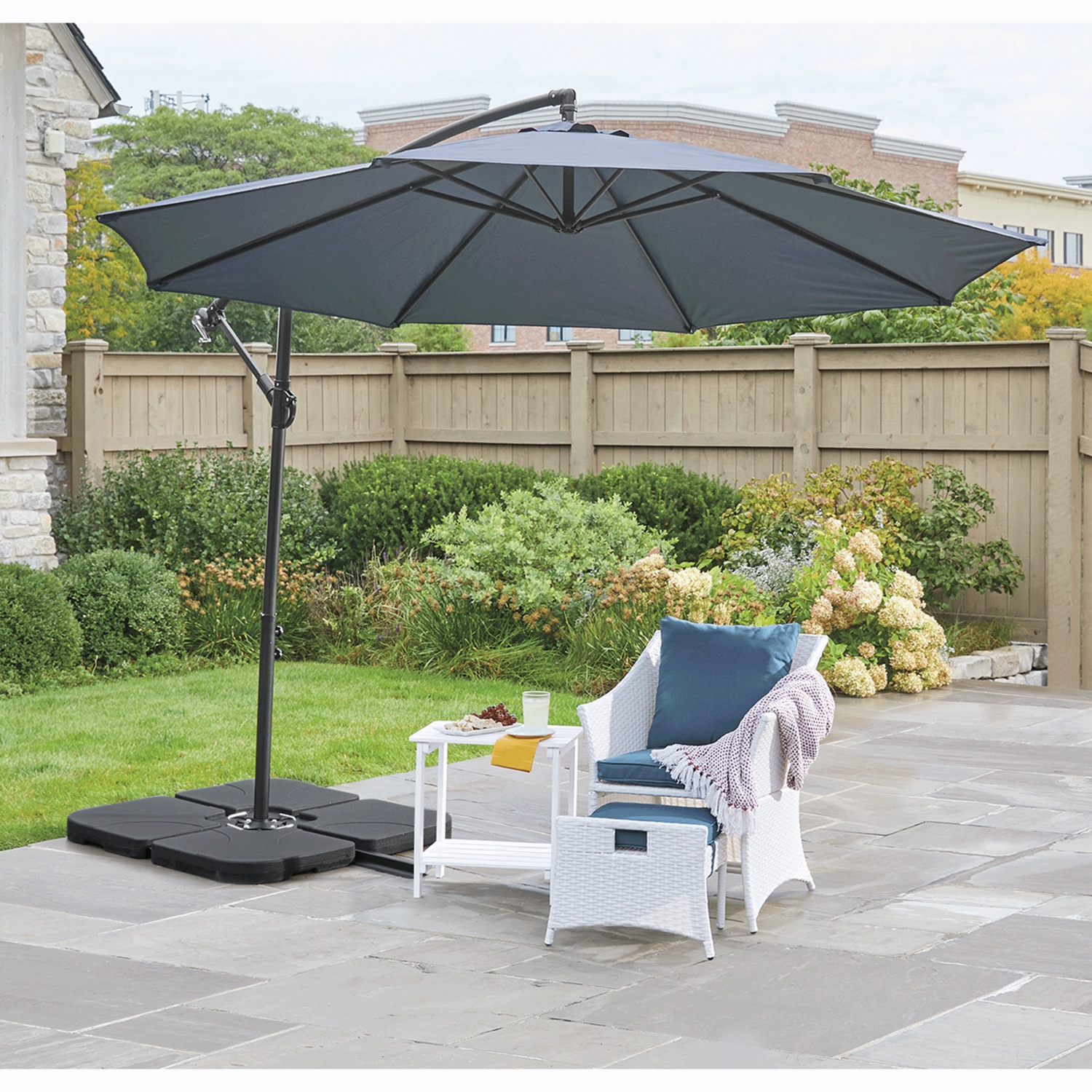 gravitti 10' offset patio umbrella - UV Protection & Tilt or poolside area VECELO 10ft Offset Patio Umbrella