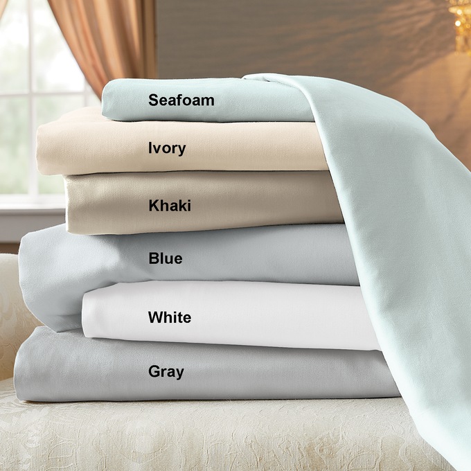1200 Thread Count Cotton-Blend Sheet Set, , large