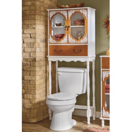 Savannah Glass-Front Space Saver with Drawer, , large