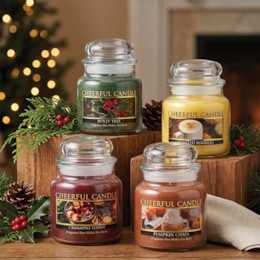 Cheerful Candle 16-oz. Fall/Holiday Jar Candle, , large