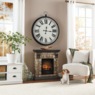Faux-Stone Electric Fireplace, Rustic, , large