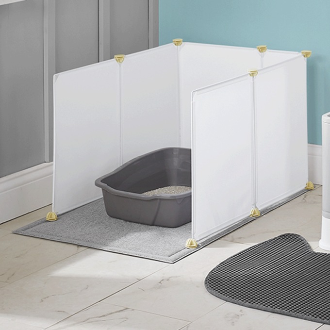 Litter Box Guard with Mat, , large