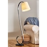 Serendipity Curved Metal Floor Lamp with Fabric Shade, , large