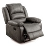 Overstuffed Recliner, Gray, large