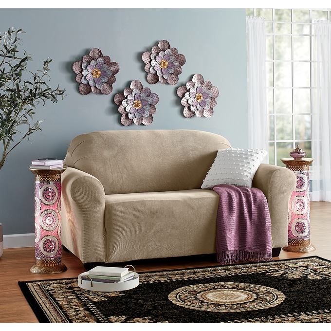 Mosaic Lit Pedestal Table, , large