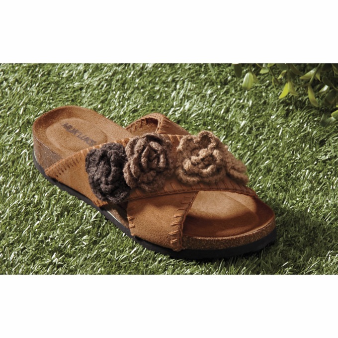 MUK LUKS Penelope Cross Strap Slide, , large