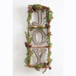 Rectangular Joy Wreath, , large