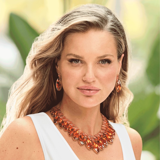 Crystal Marquise Bib Necklace & Earrings Set, , large