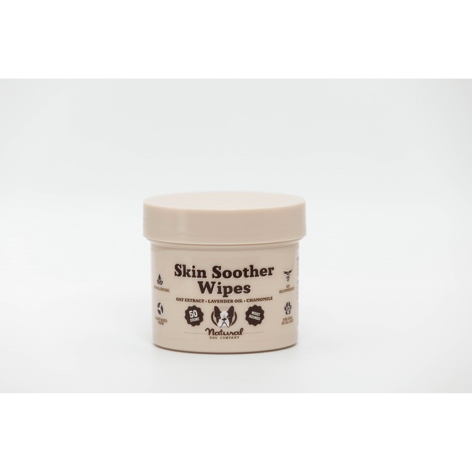 Natural Dog Skin Soother Wipes, , large