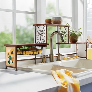 Scroll Sunflower Over-The-Sink Shelf, , large