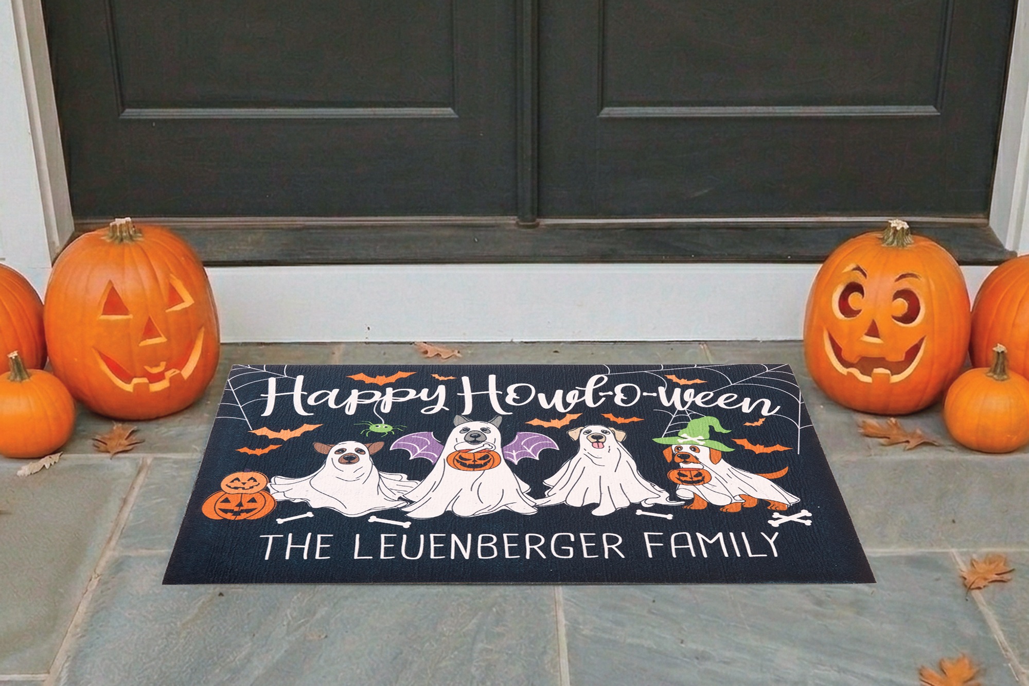Personalized Halloween Pet Indoor/Outdoor Mat - 18" x 27", , large