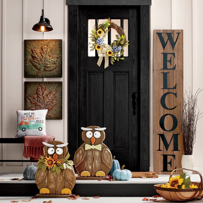 Set of 2 Metal Leaf Wall D&eacute;cor, , large