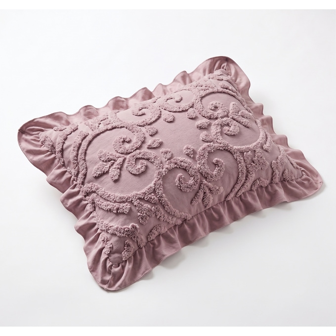 Adeline Chenille Sham with Ruffled Edges, , large