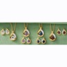 Gemstone Teardrop Pendant & Earring Set, , large