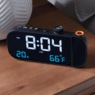 Digital Projection Clock Radio, Black, large