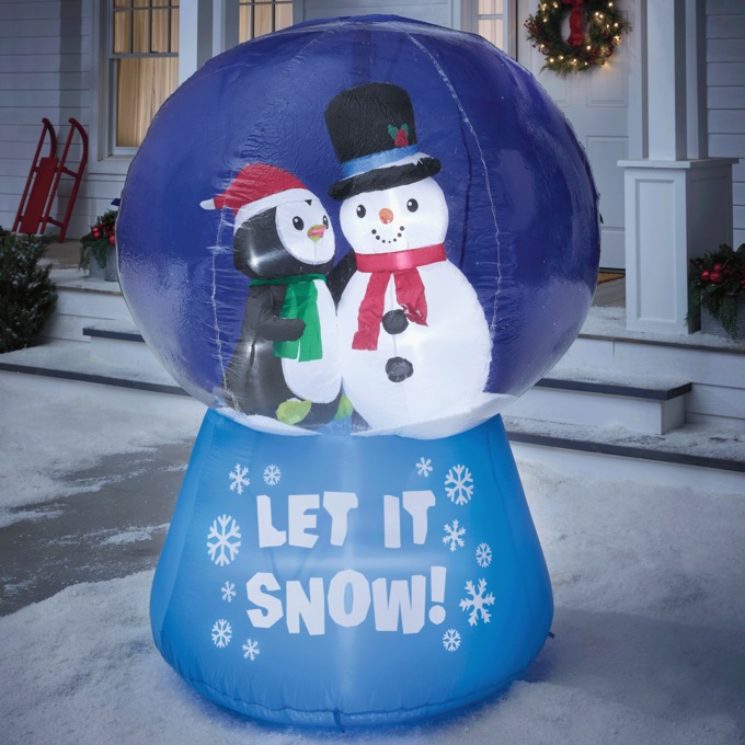 Let It Snow Snowglobe Inflatable, , large