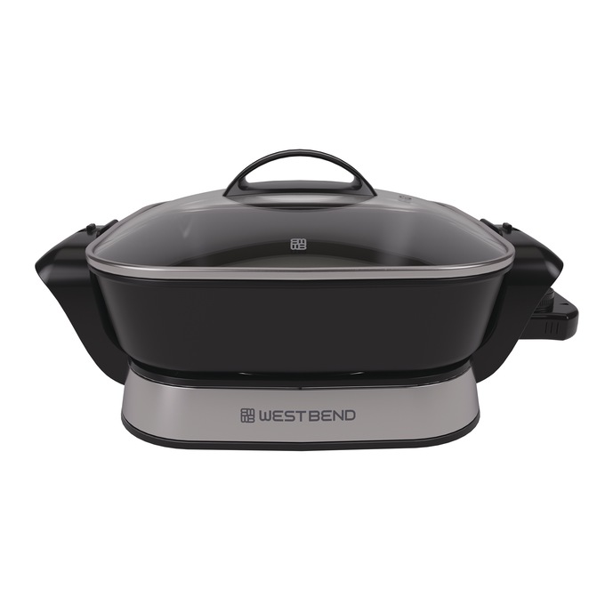 West Bend 11" 4.2-Quart Electric Skillet with Foldable Base, Black, large