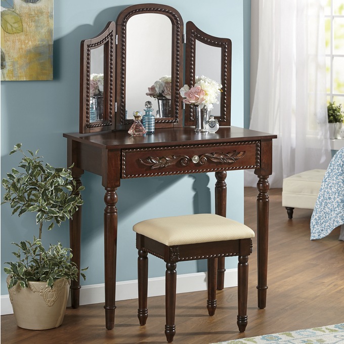 Carved Vanity Set Montgomery Ward